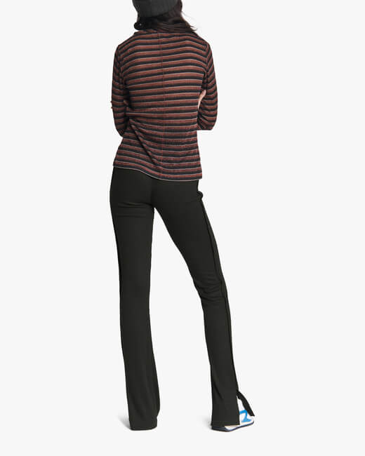 The Knit Ribbed Flared Pants