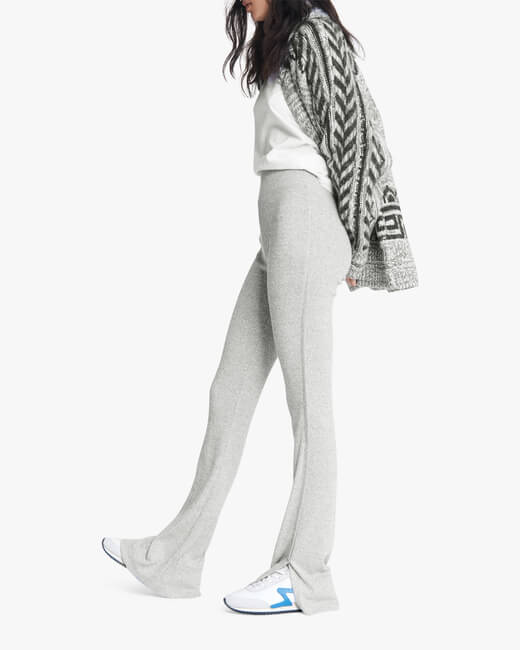 The Knit Ribbed Flared Pants