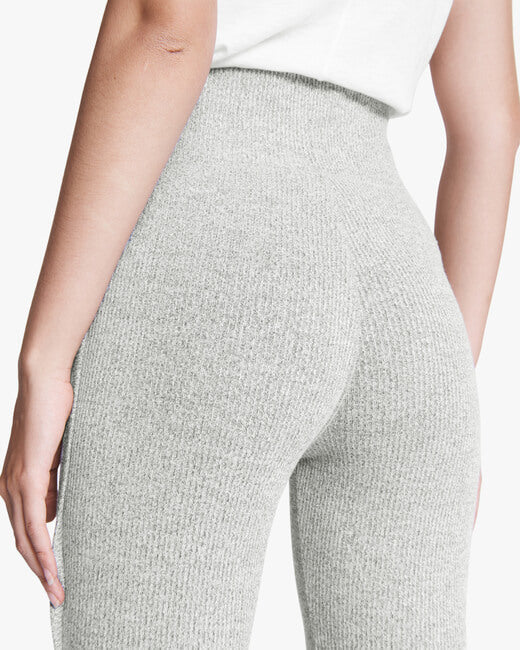 The Knit Ribbed Flared Pants