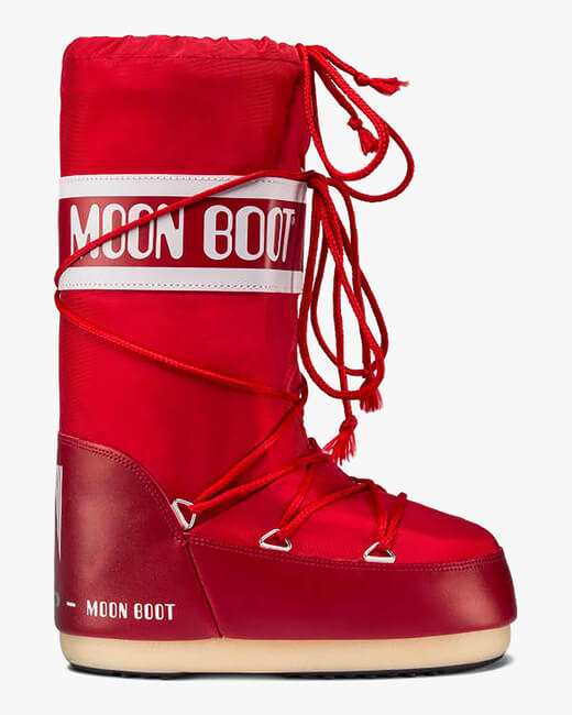 Red Nylon Moon Boot
