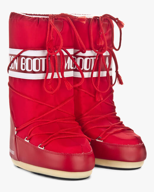 Red Nylon Moon Boot