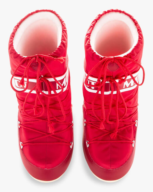Red Nylon Moon Boot