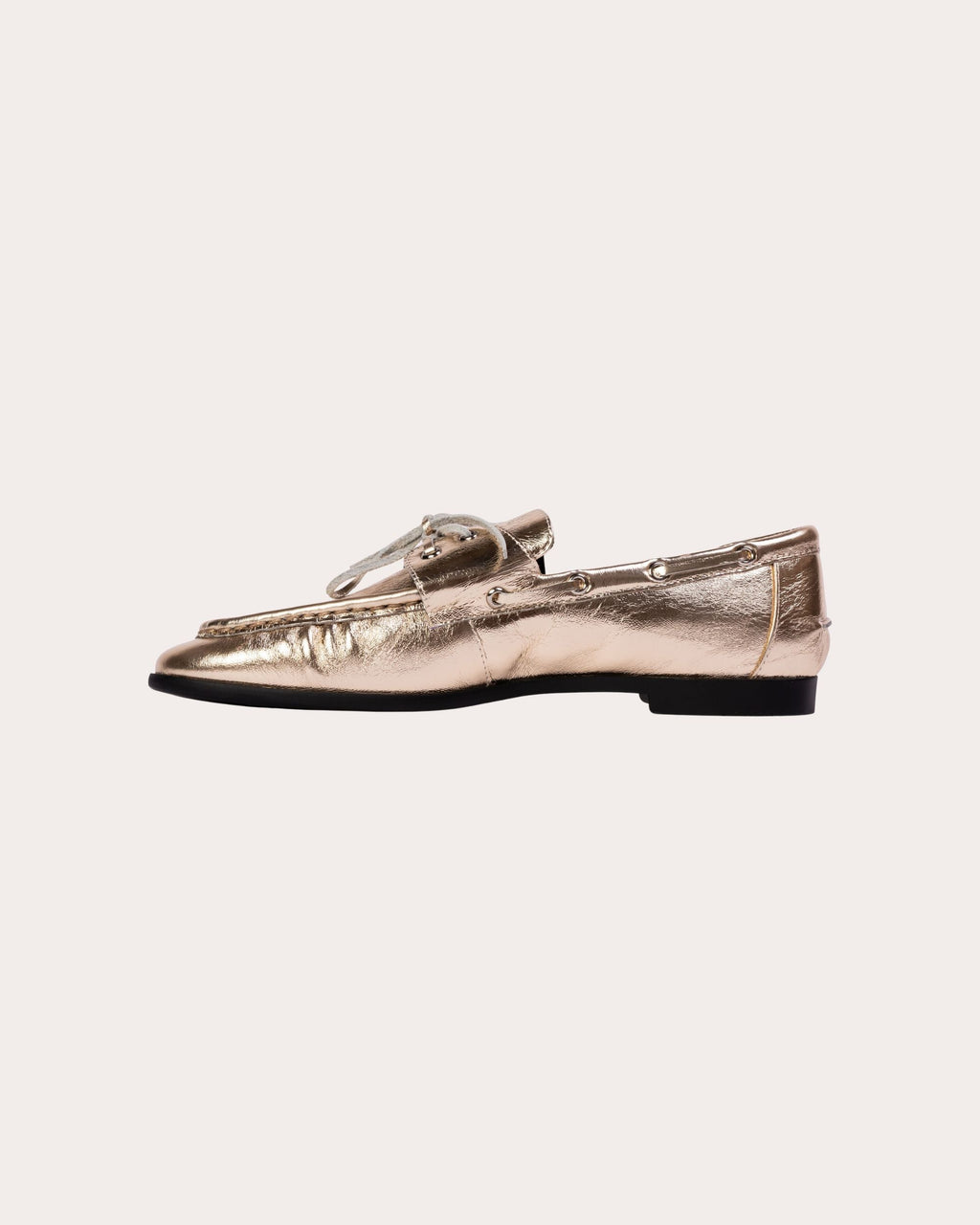 Davy Crinkled Metallic Leather Loafer