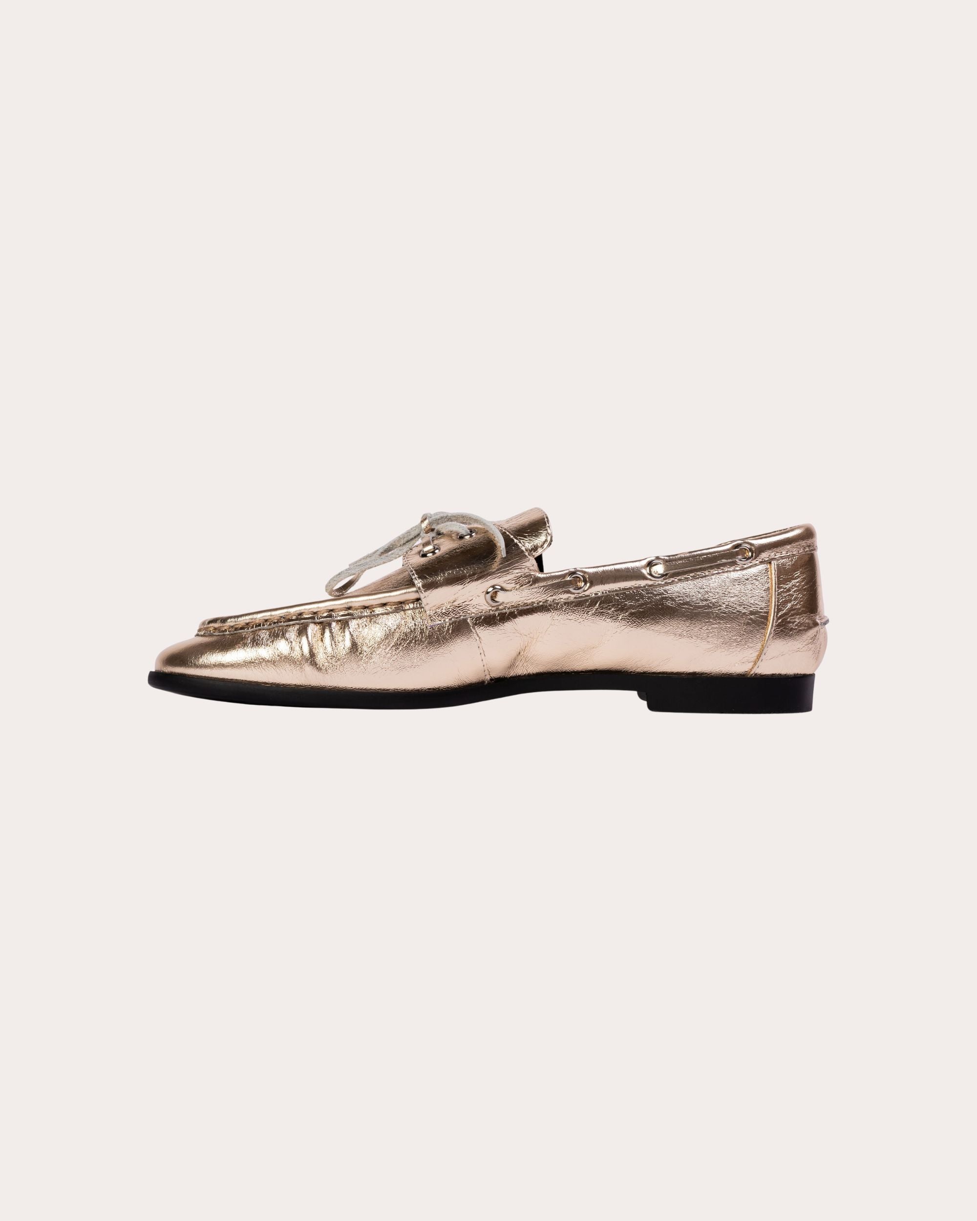 Davy Crinkled Metallic Leather Loafer