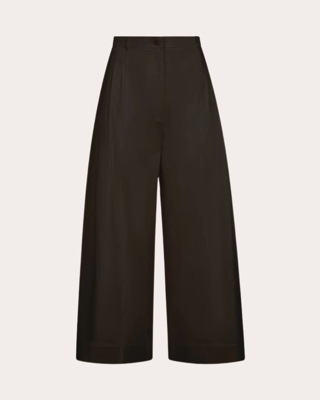Yuna Pleated Cotton-Linen Blend Twill Wide-Leg Pants