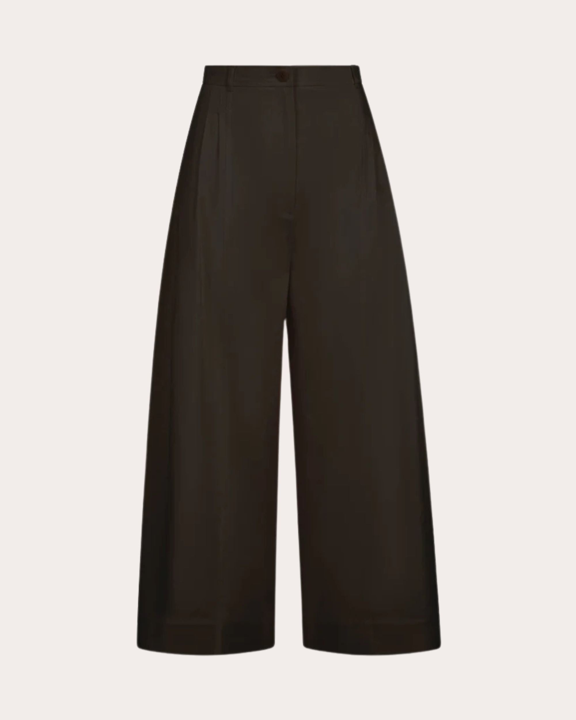 Yuna Pleated Cotton-Linen Blend Twill Wide-Leg Pants