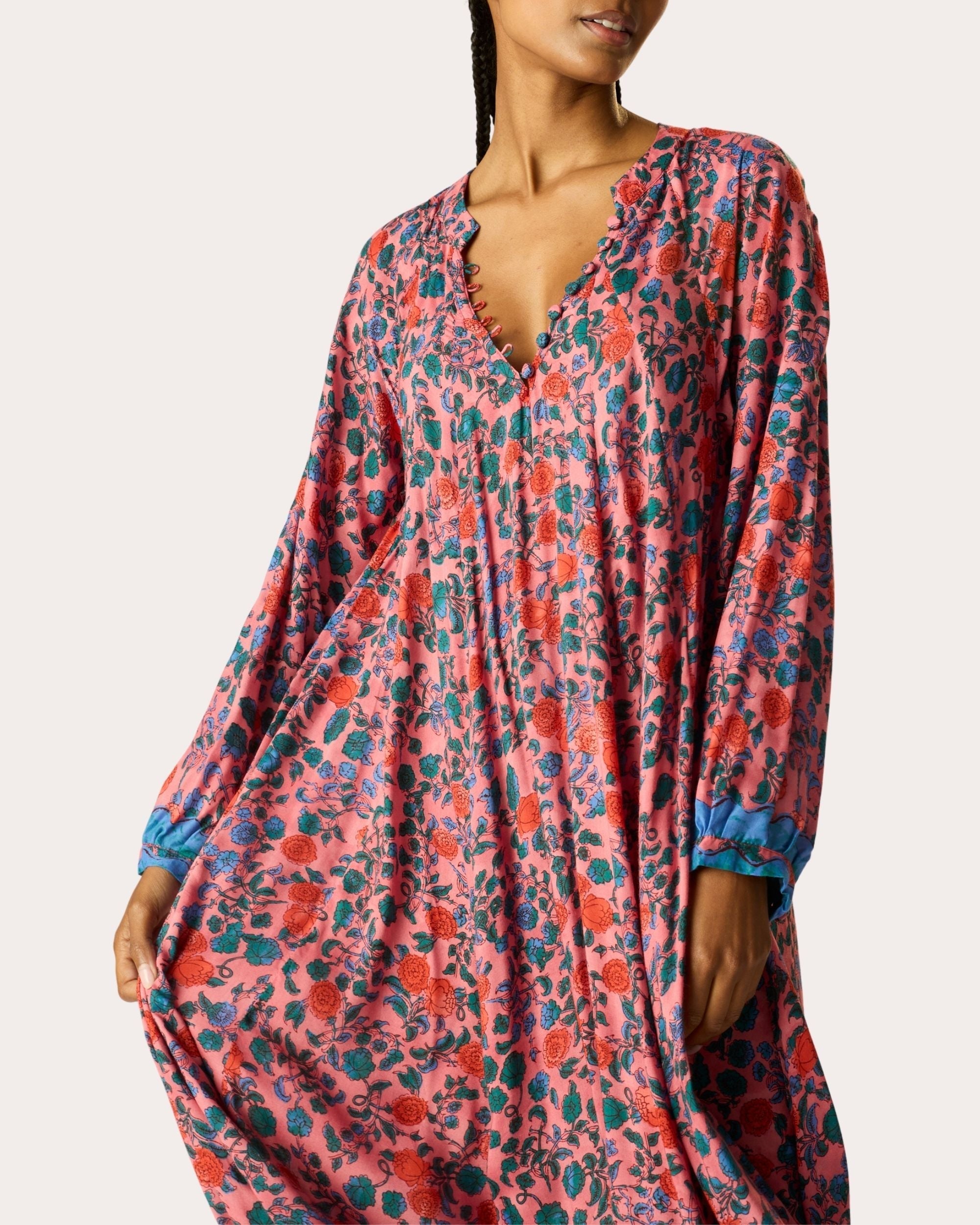 Fiore Floral Pleated Maxi Dress