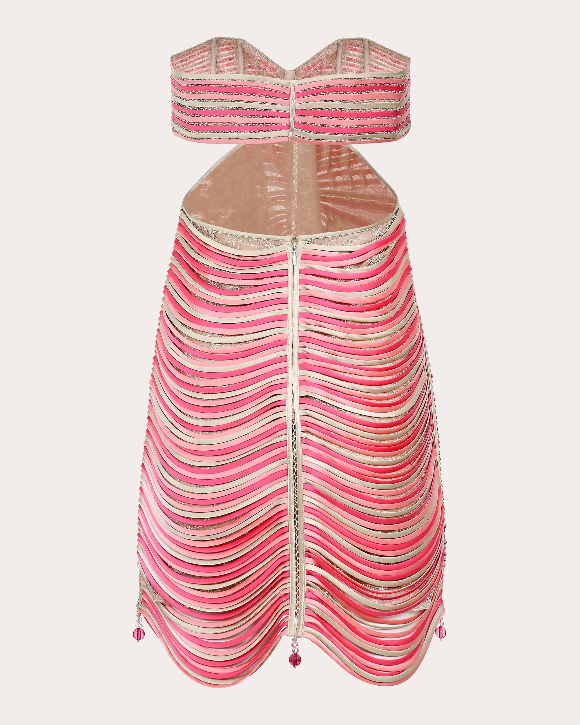 Ballerina Embroidered-Lace Silk Mini Dress