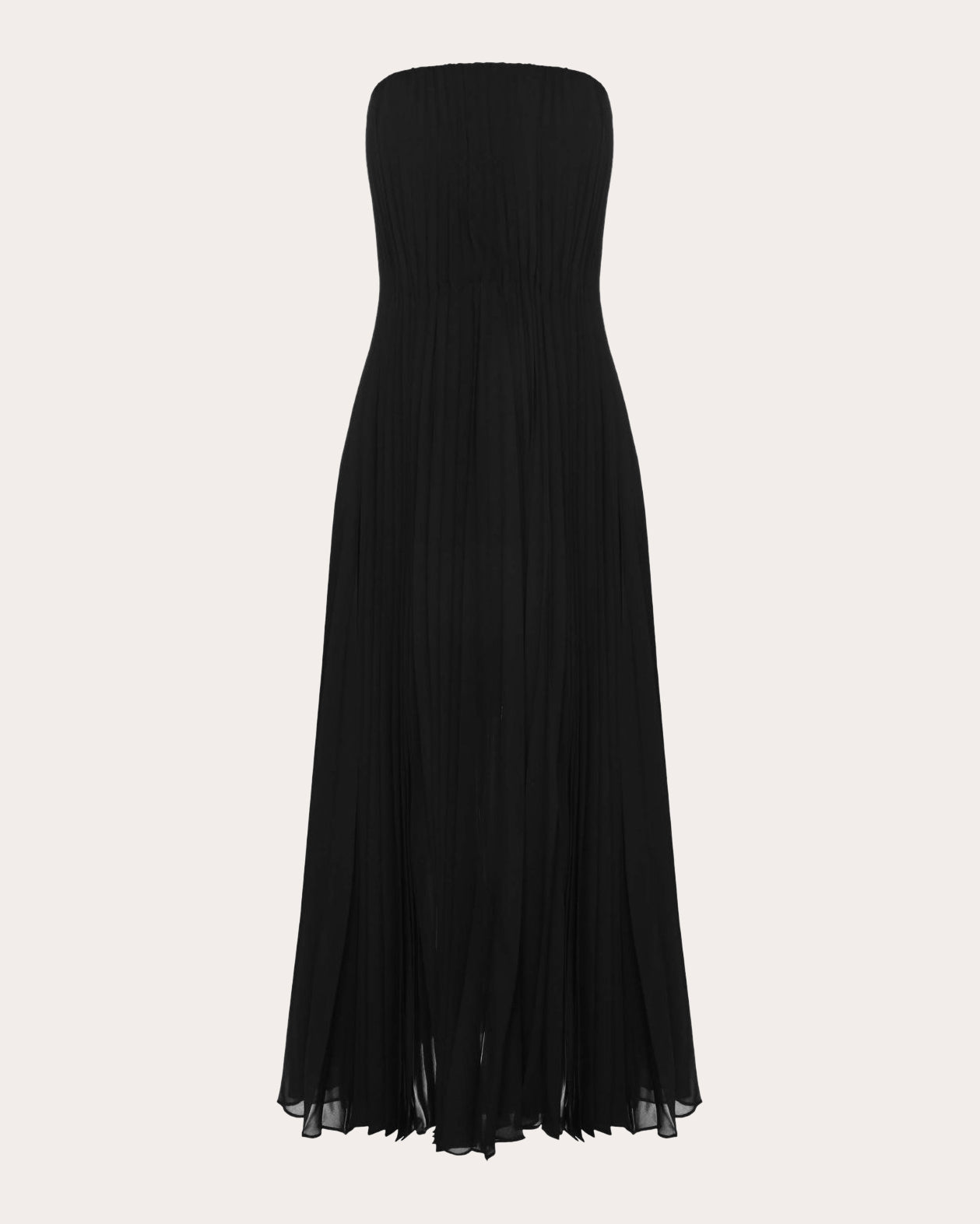 Pleated Chiffon Midi Dress
