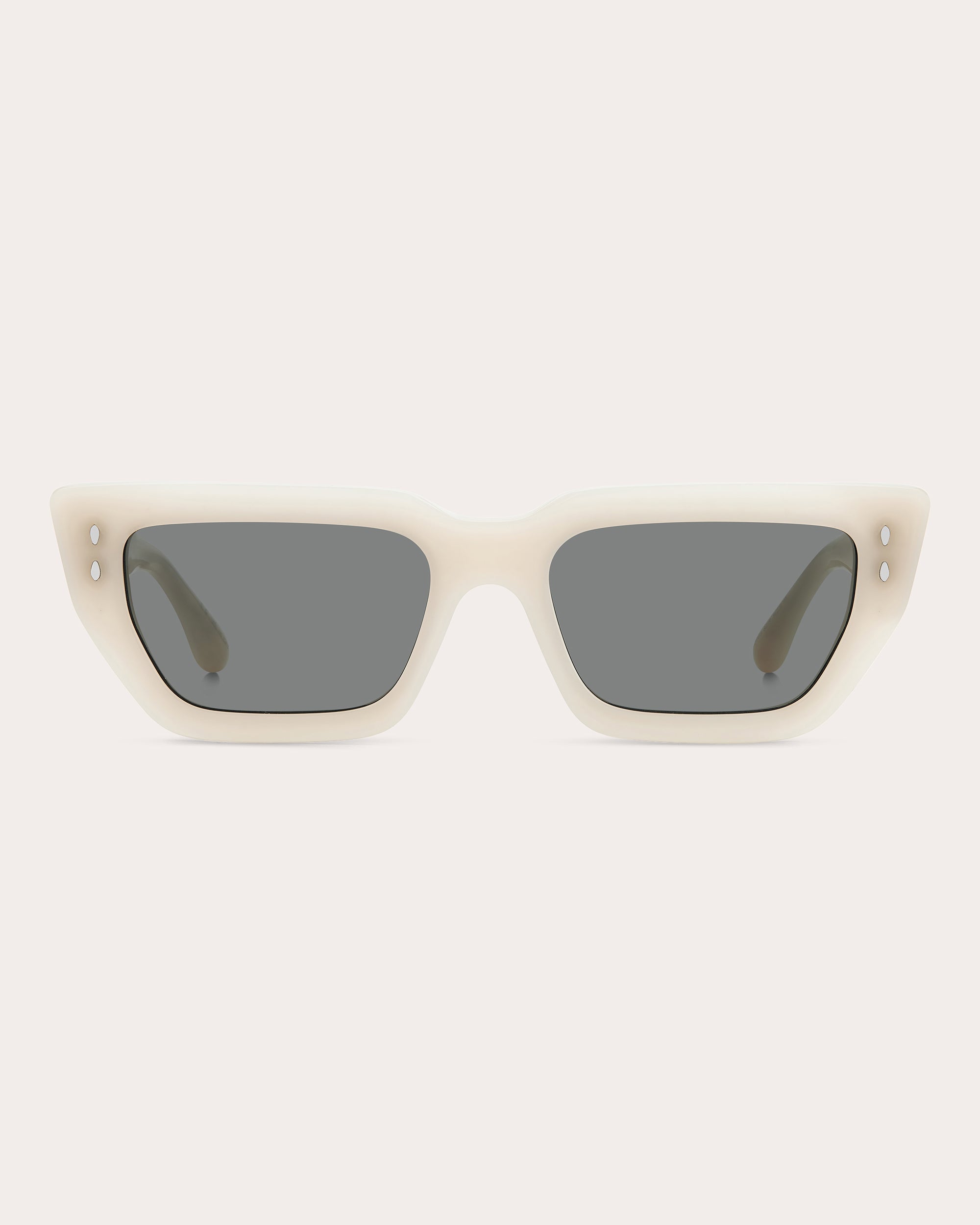 Ivory & Gray Rectangular Sunglasses