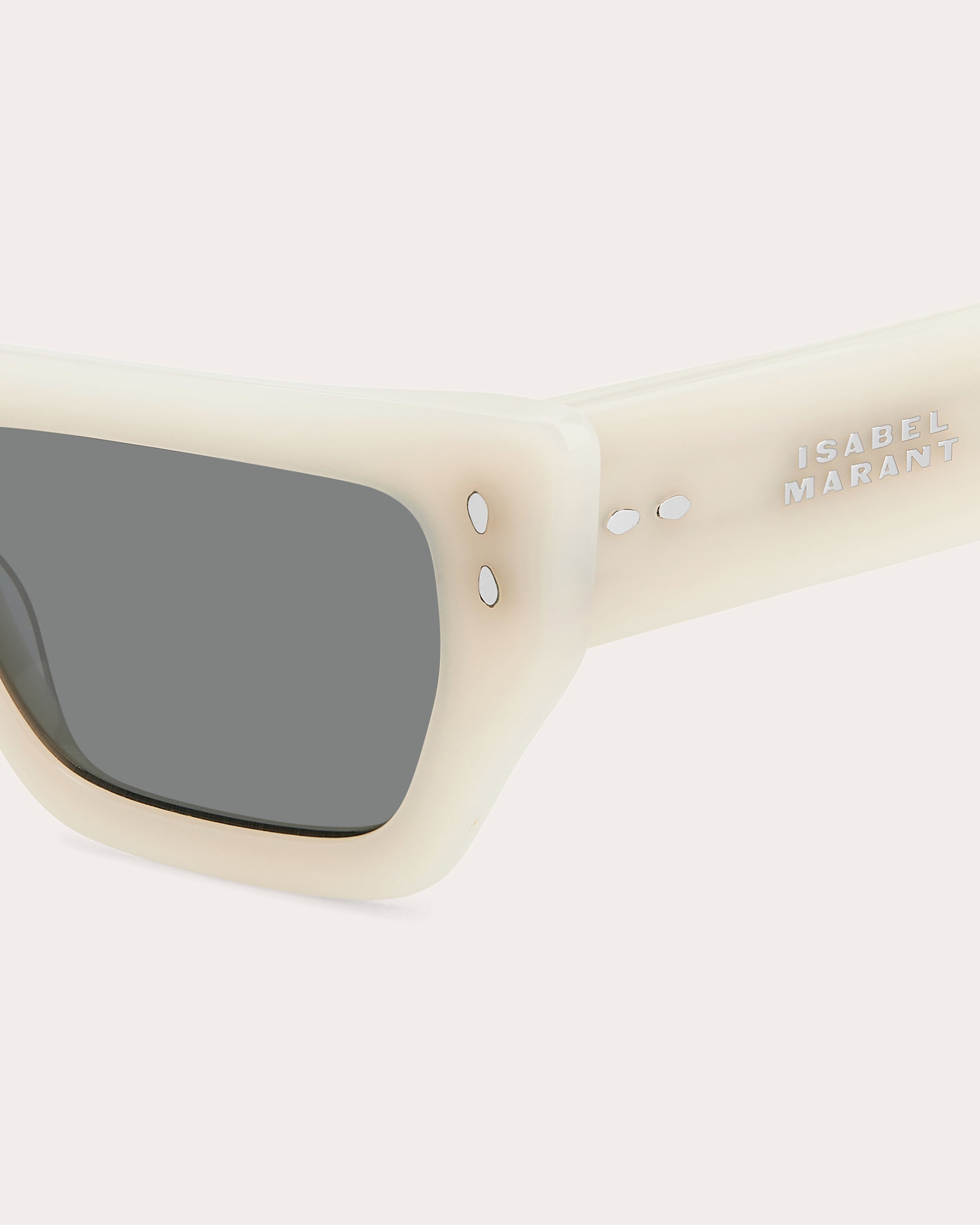 Ivory & Gray Rectangular Sunglasses