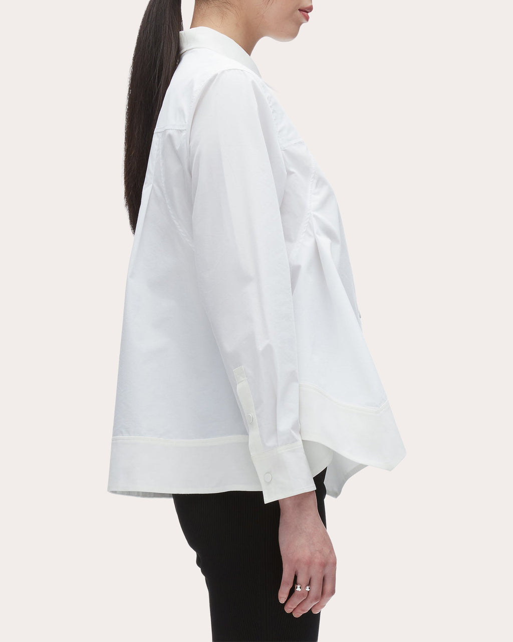 Asymmetric Techno Poplin Shirt