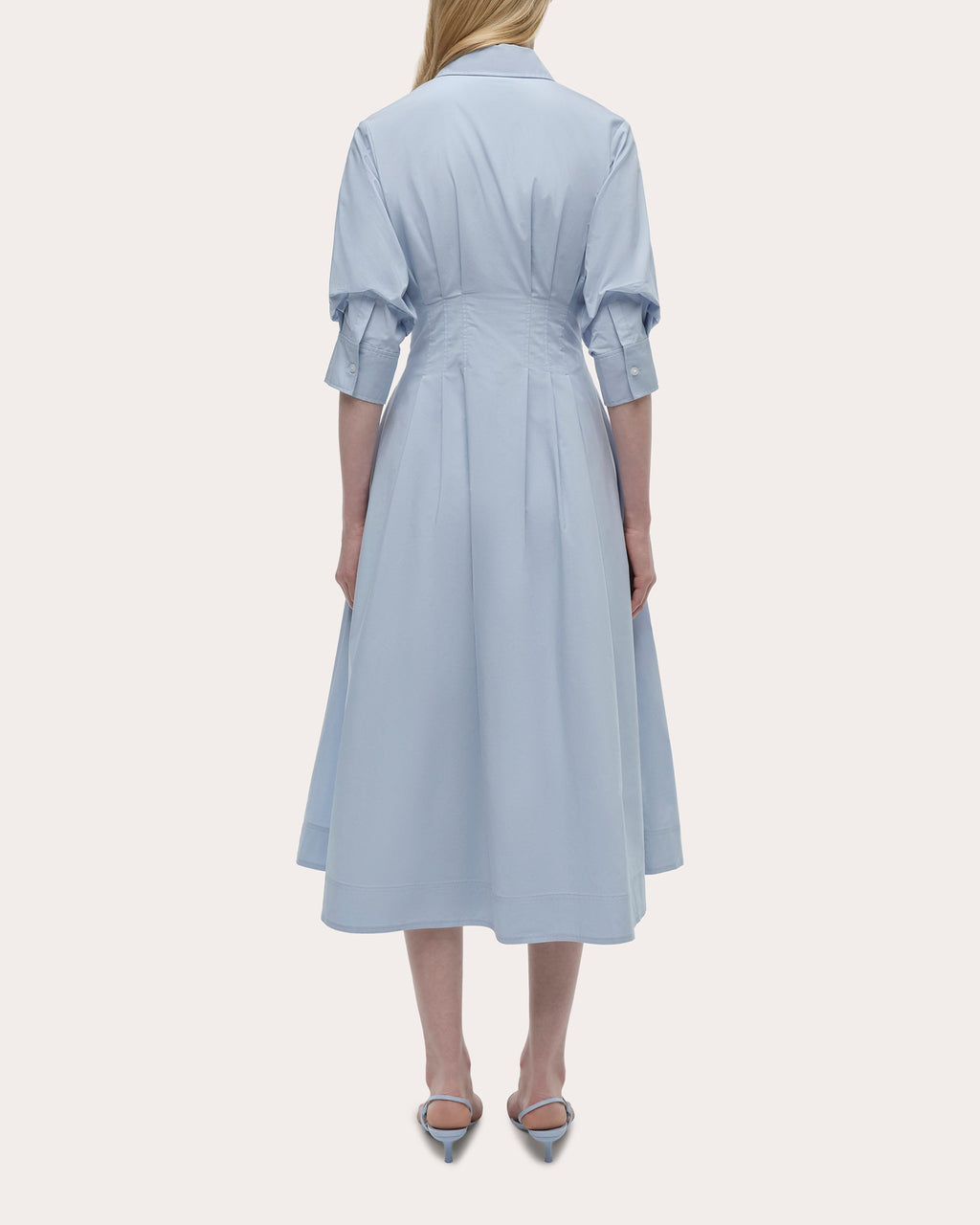 Jazz Poplin Pintuck Midi Dress
