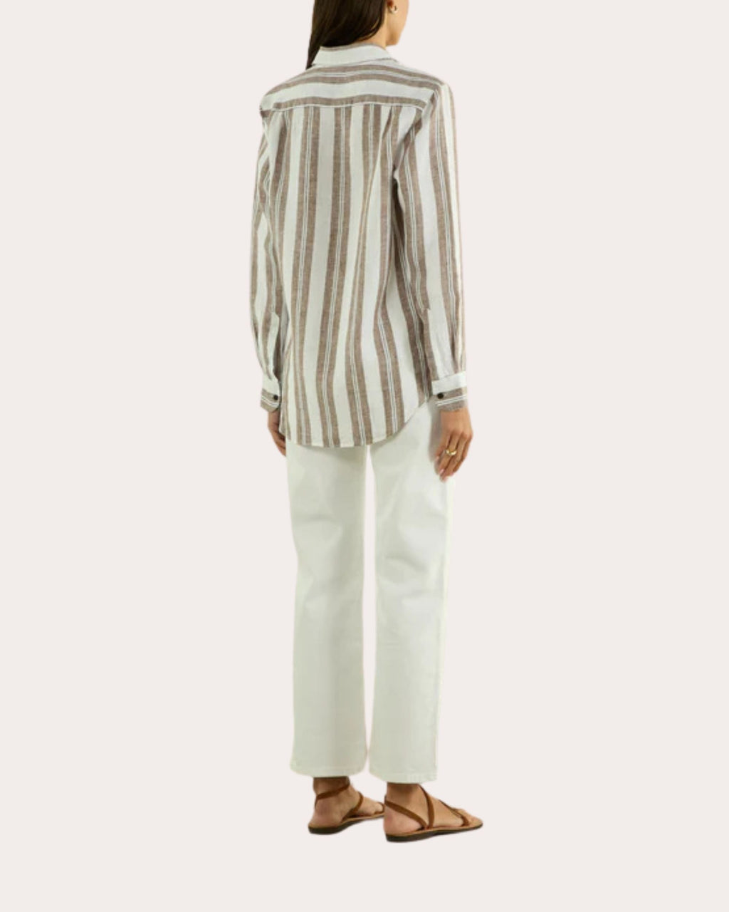 The Boyfriend Stripe Linen Button-Up Shirt