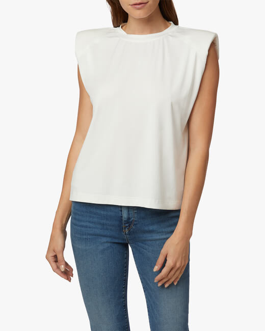 Shoulder Pad Sleeveless Tee
