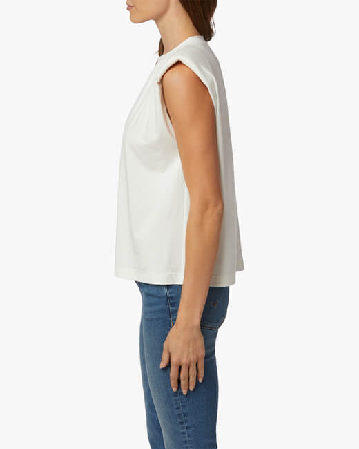 Shoulder Pad Sleeveless Tee