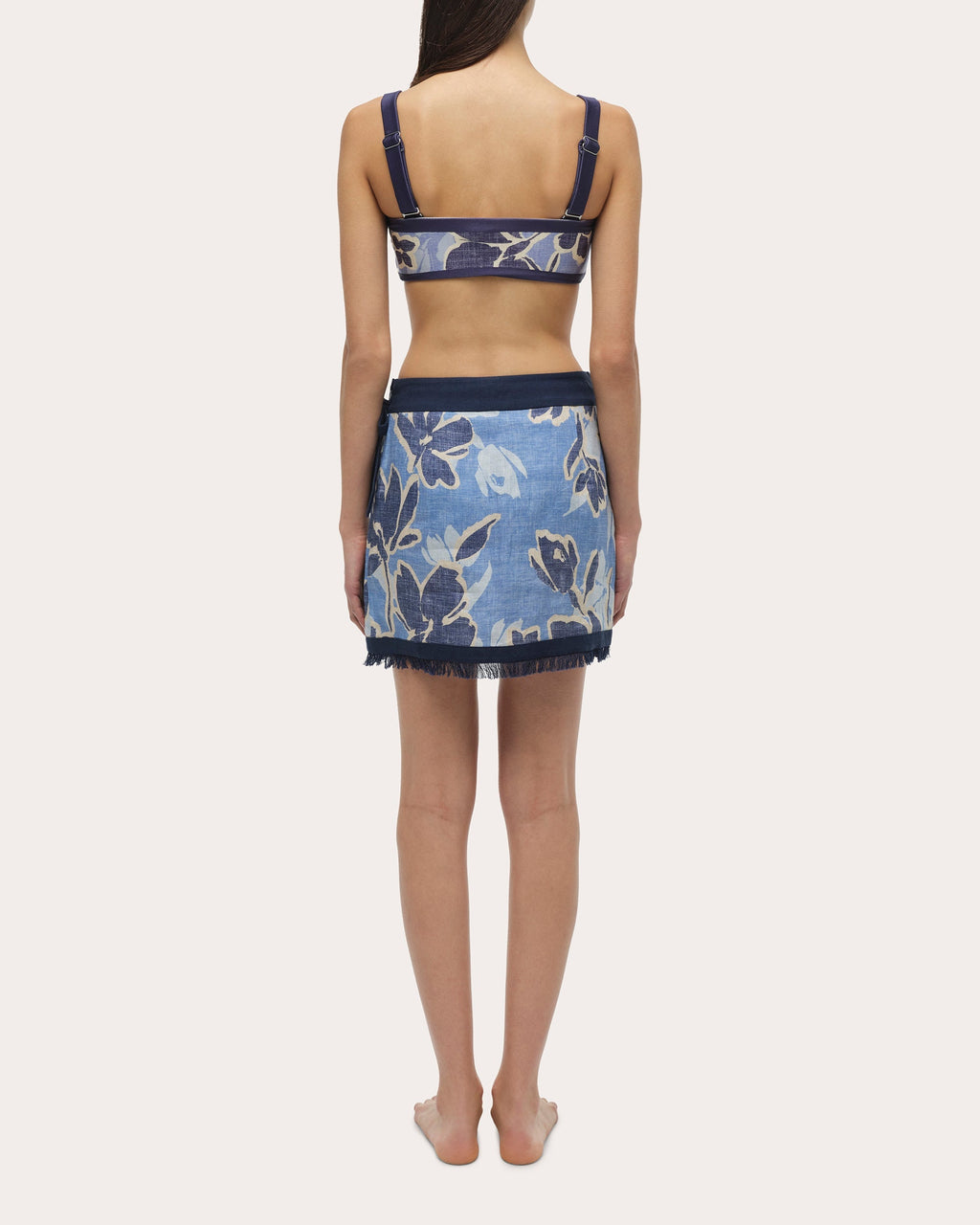 Bethany Floral Linen Mini Wrap Skirt