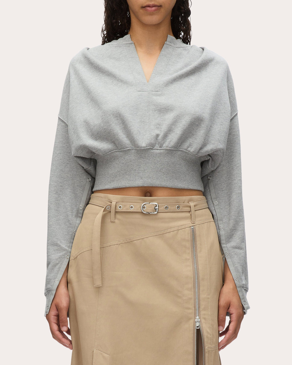 Cropped Embellished Cotton-Jersey Top