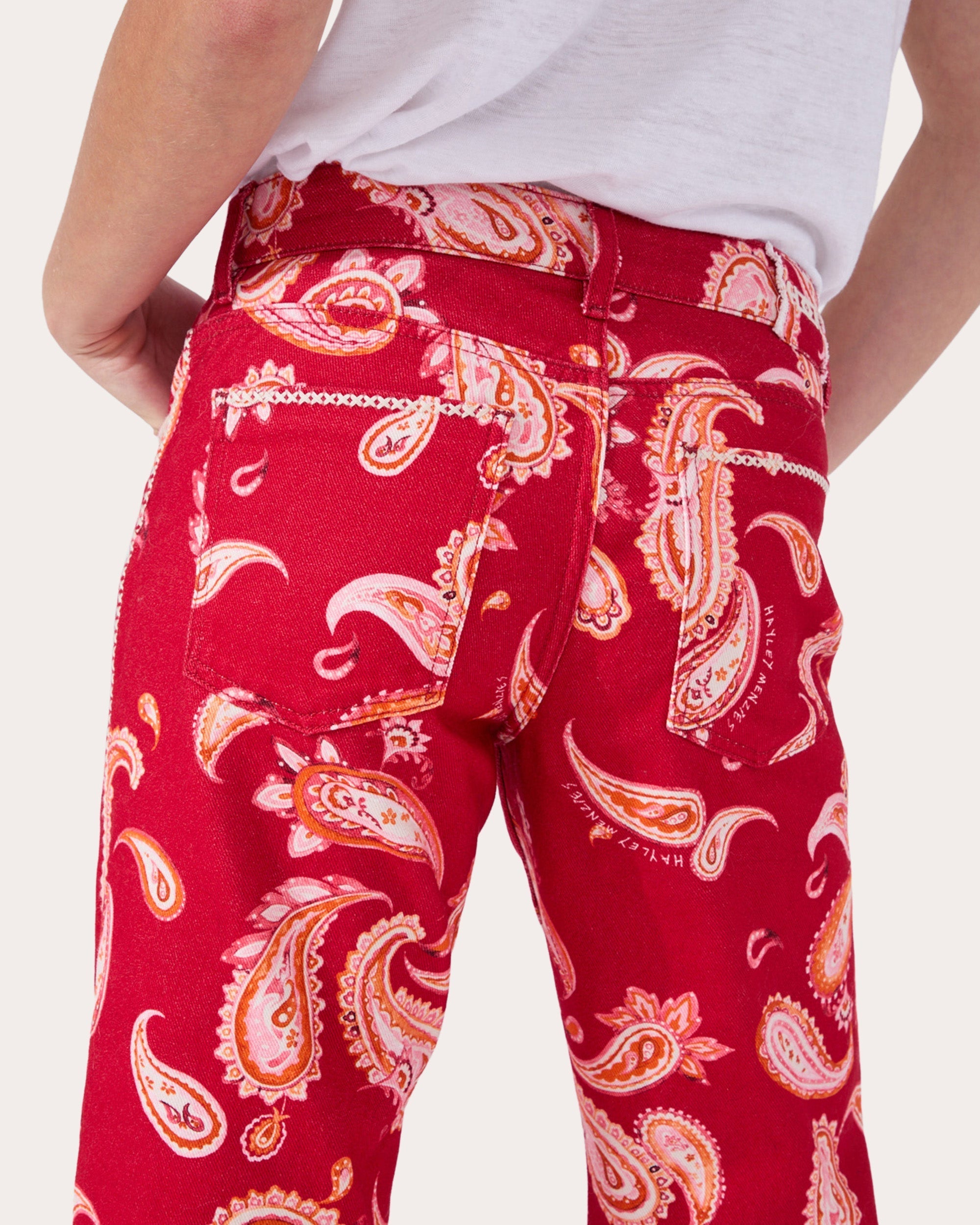 Jimi Paisley-Print Mid-Rise Jeans