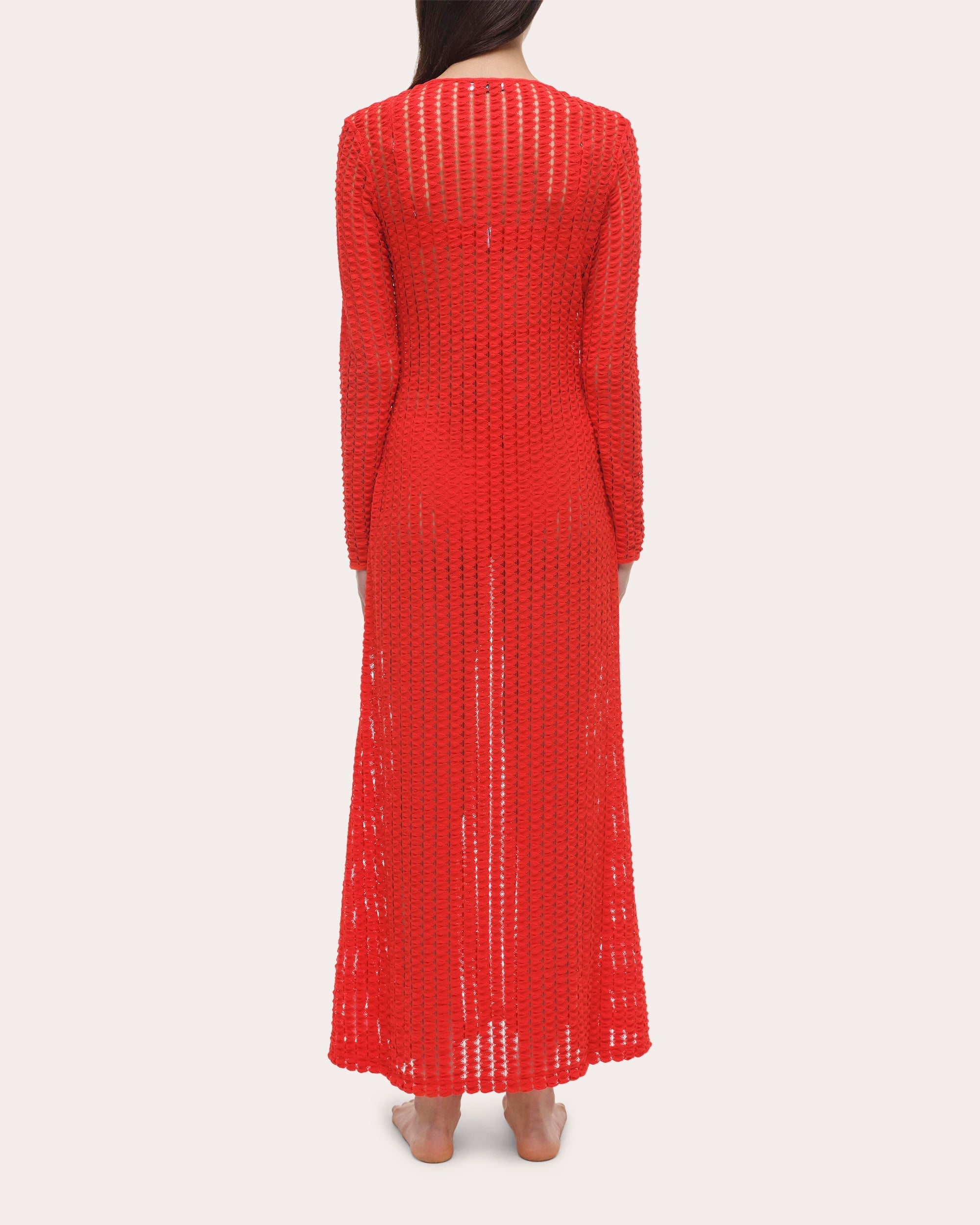 Elton Open-Knit Cotton Kaftan