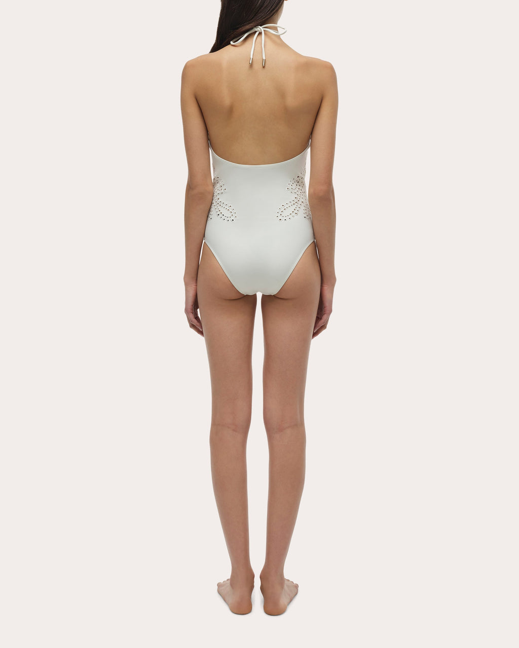 Nicolette Embroidered Halterneck Swimsuit