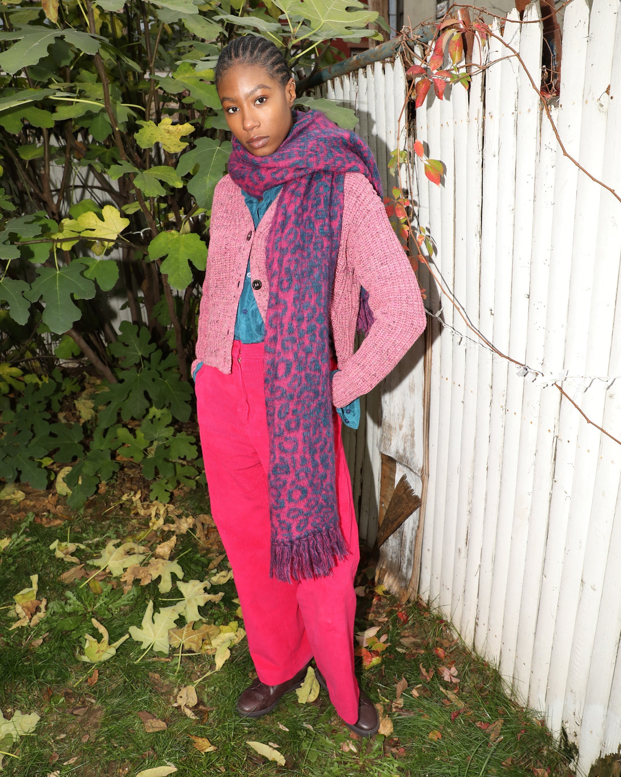 Cristobal Fringed Jacquard-Knit Cashmere-Blend Scarf