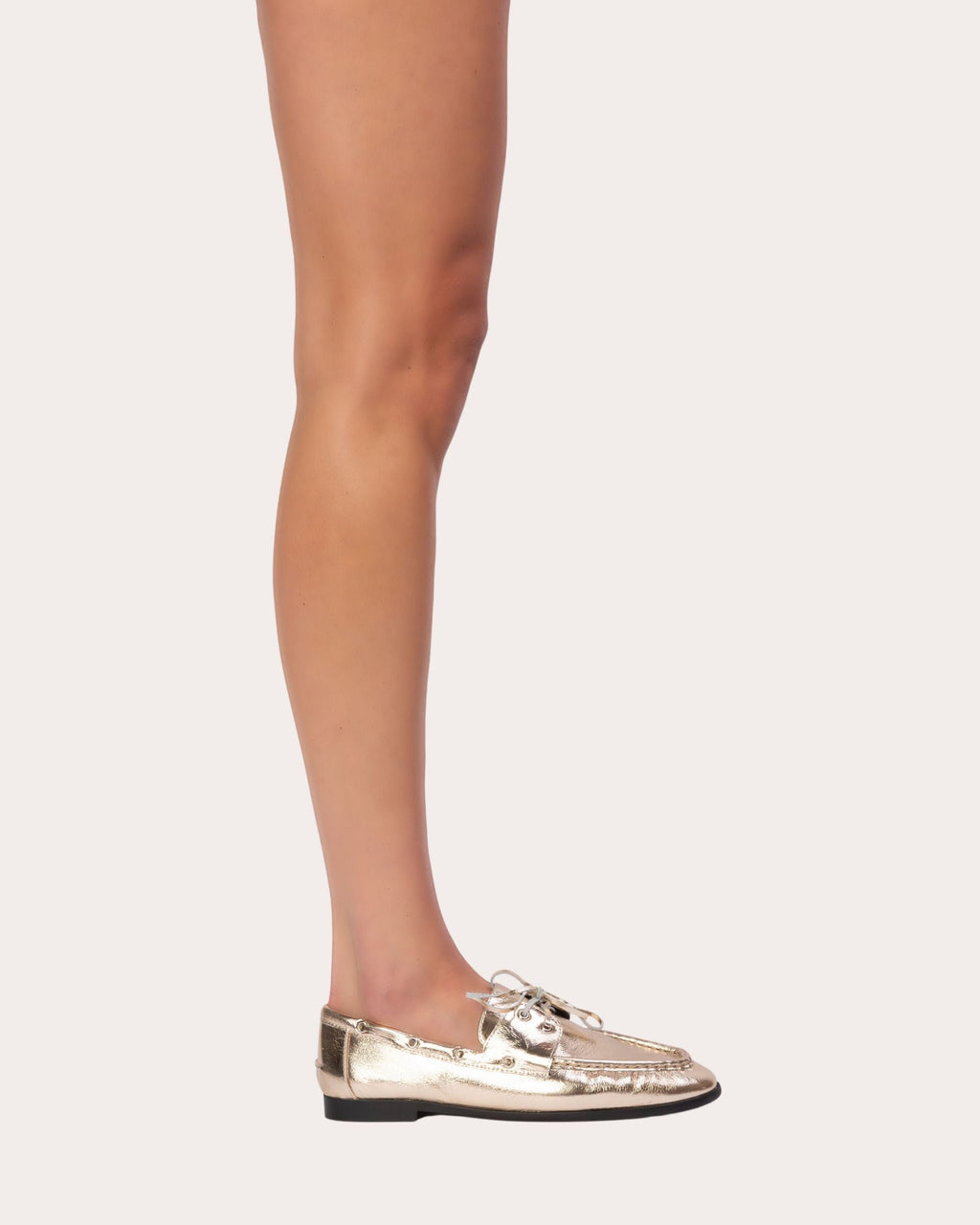 Davy Crinkled Metallic Leather Loafer