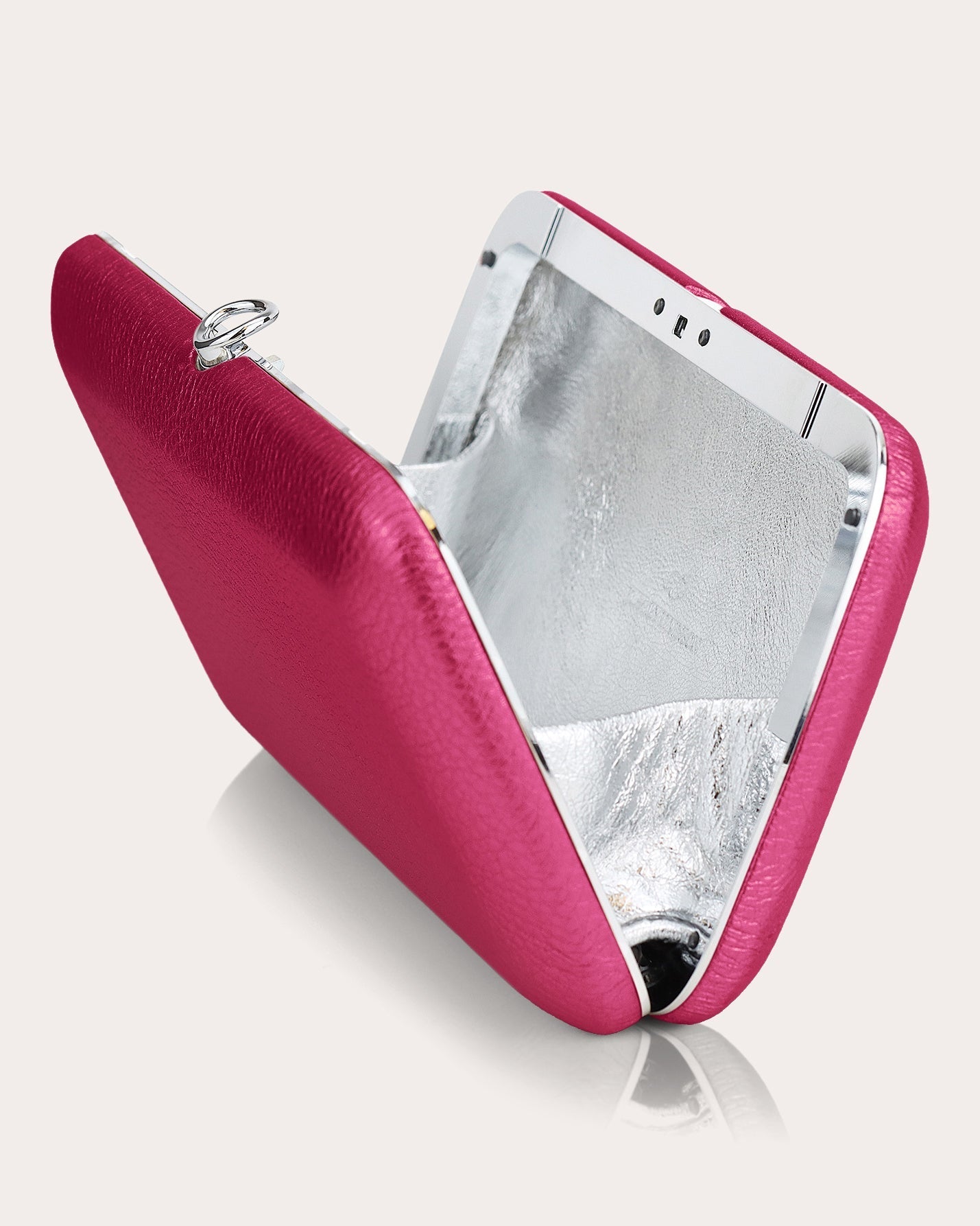 Finely Party Metallic-Leather Clutch
