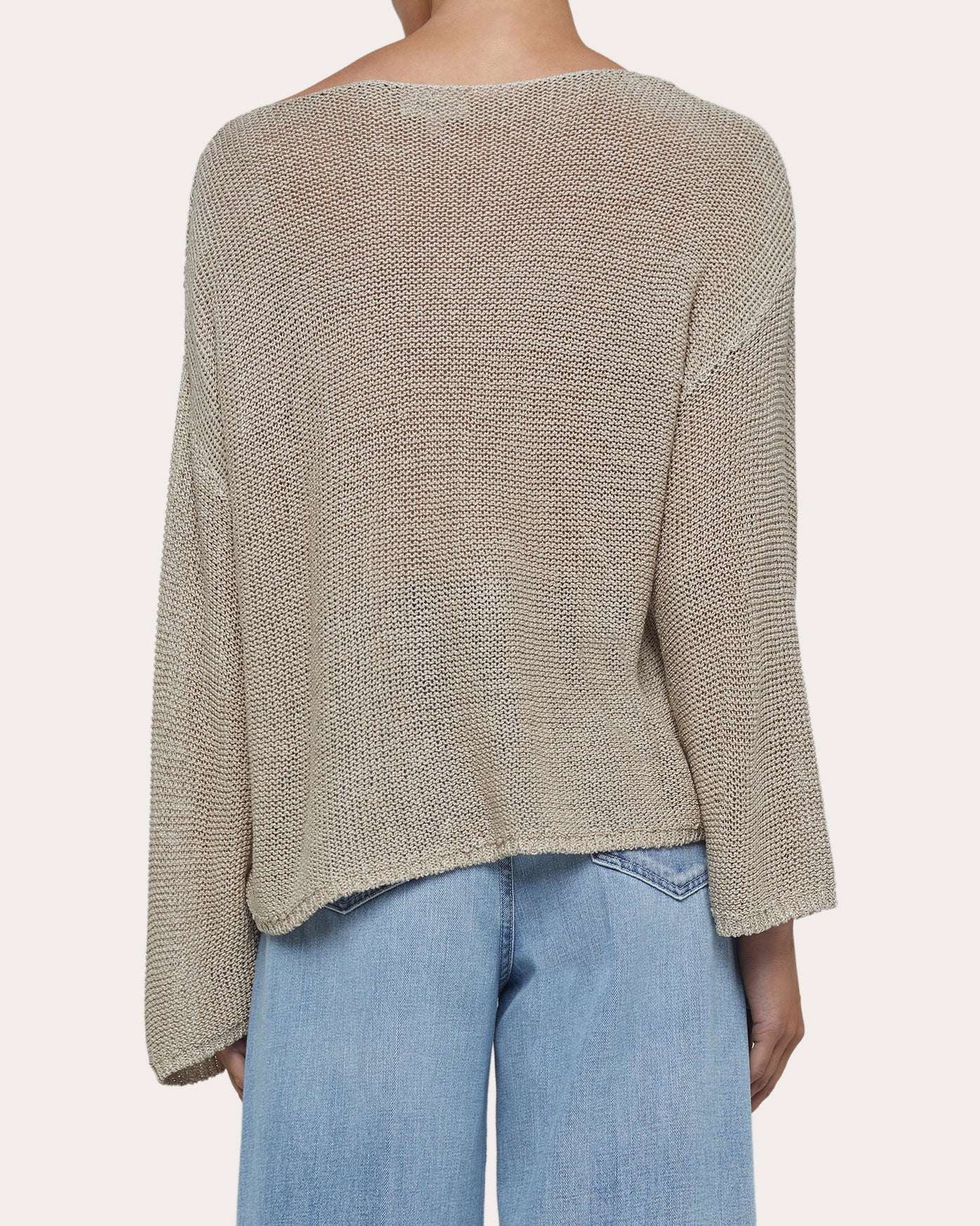Ethan Asymmetric Sheer Knit Sweater