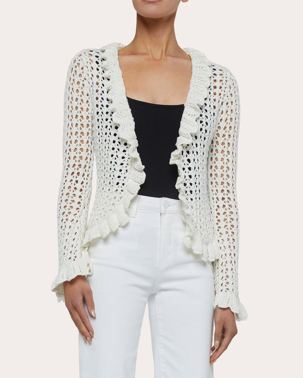 Solaris Open-Stitch Knit Cardigan