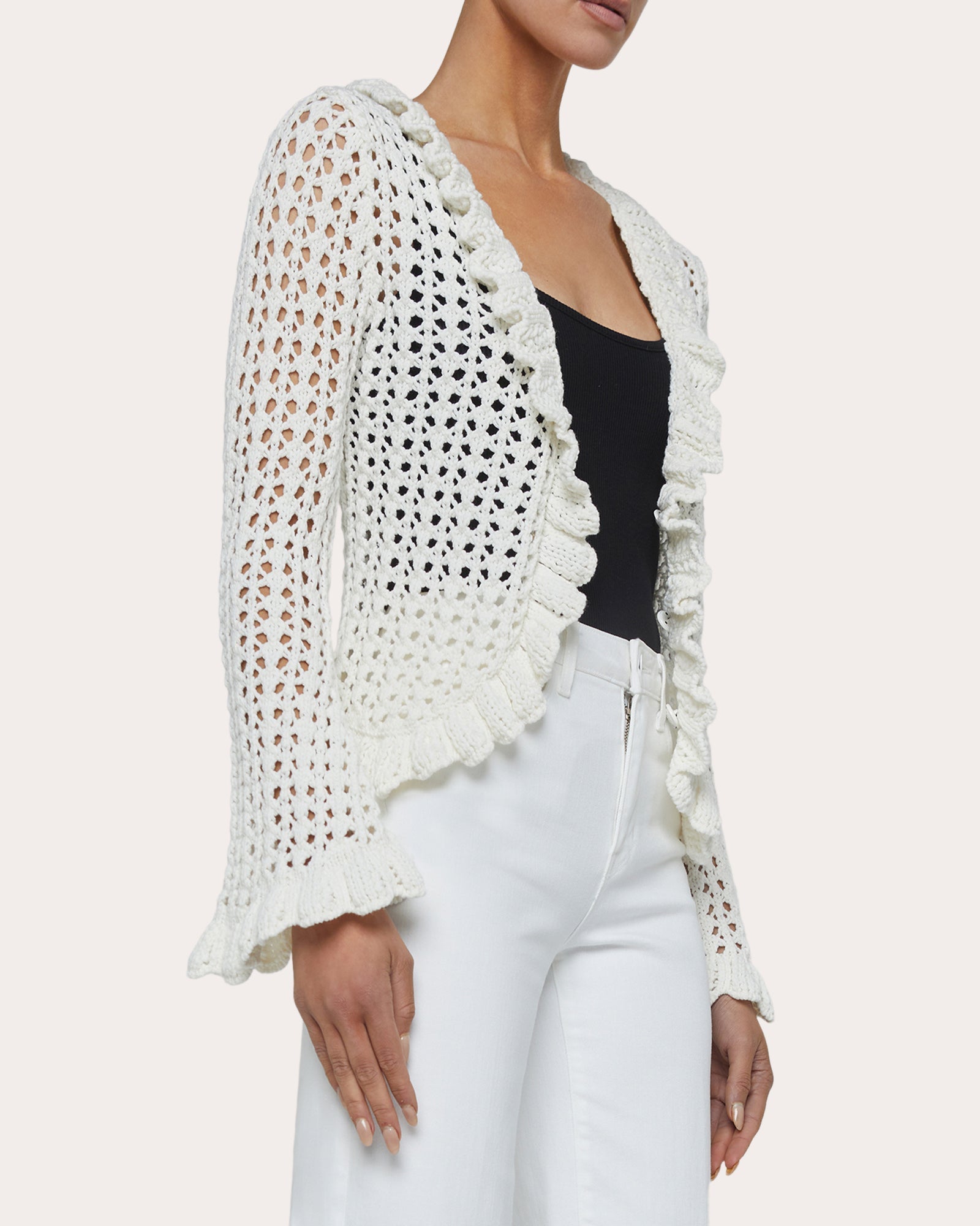 Solaris Open-Stitch Knit Cardigan