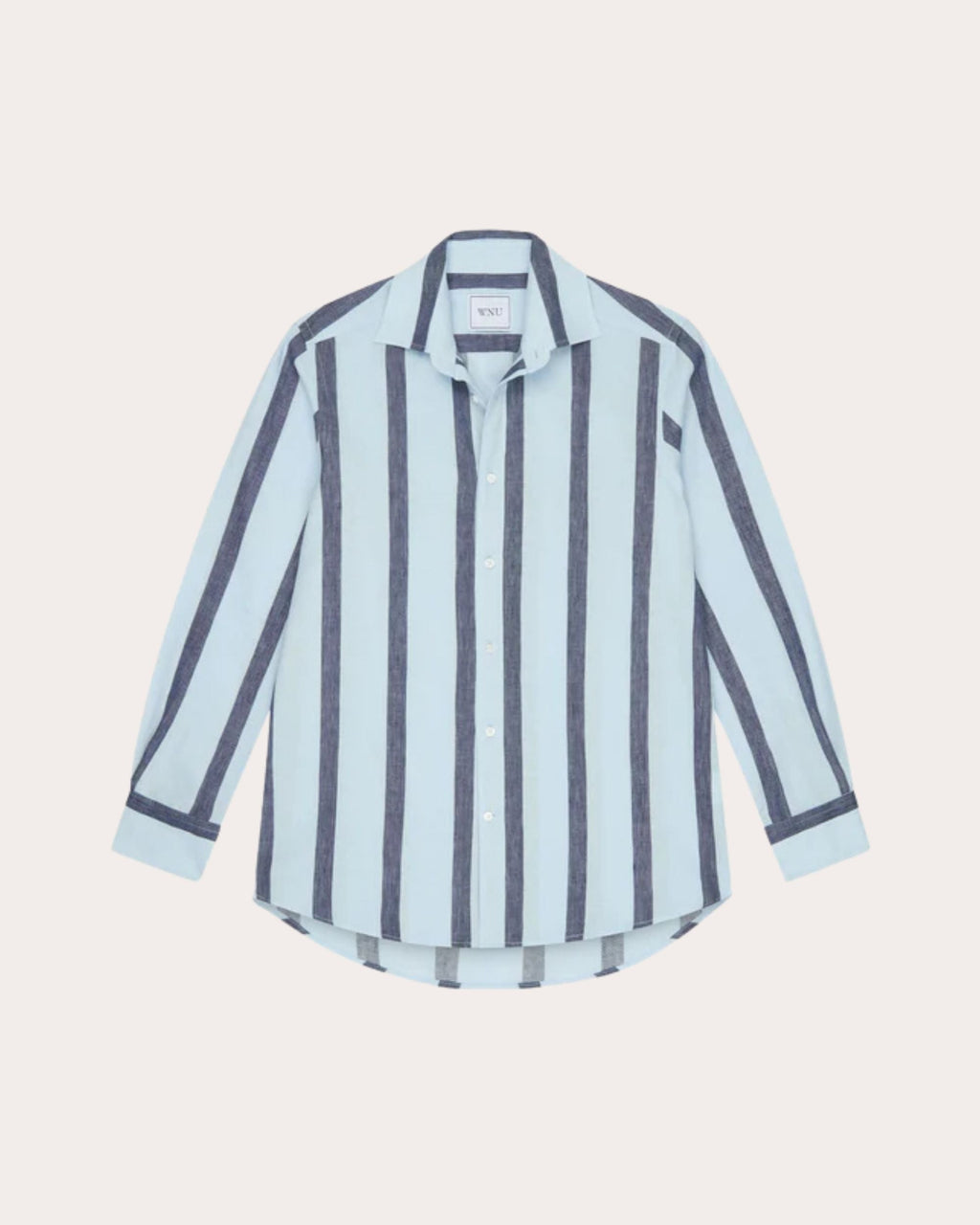 The Boyfriend Stripe Woven Button-Up Shirt