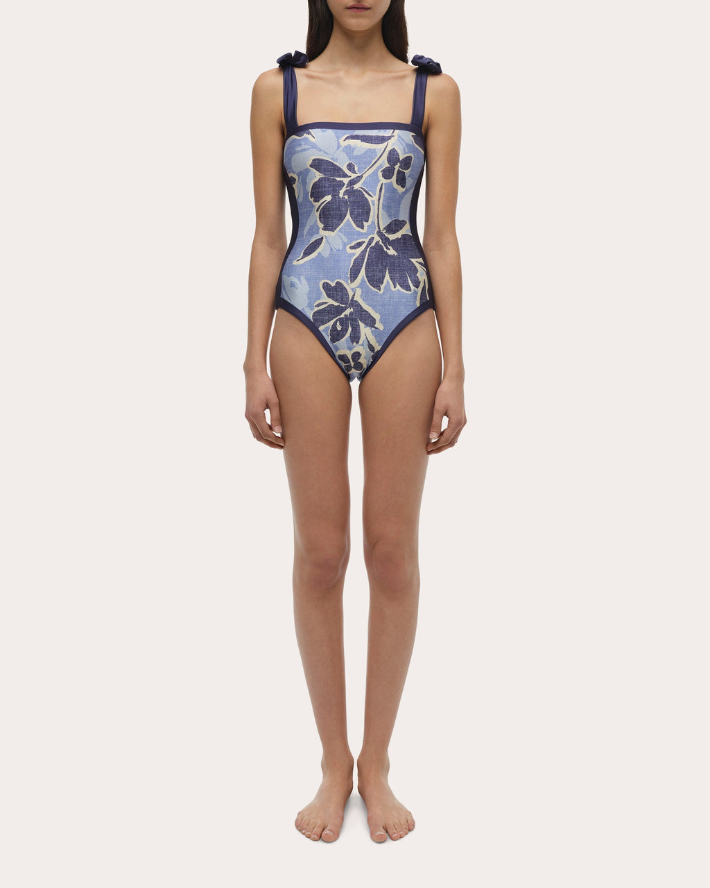 Floral Bow-Strap Swimsuit