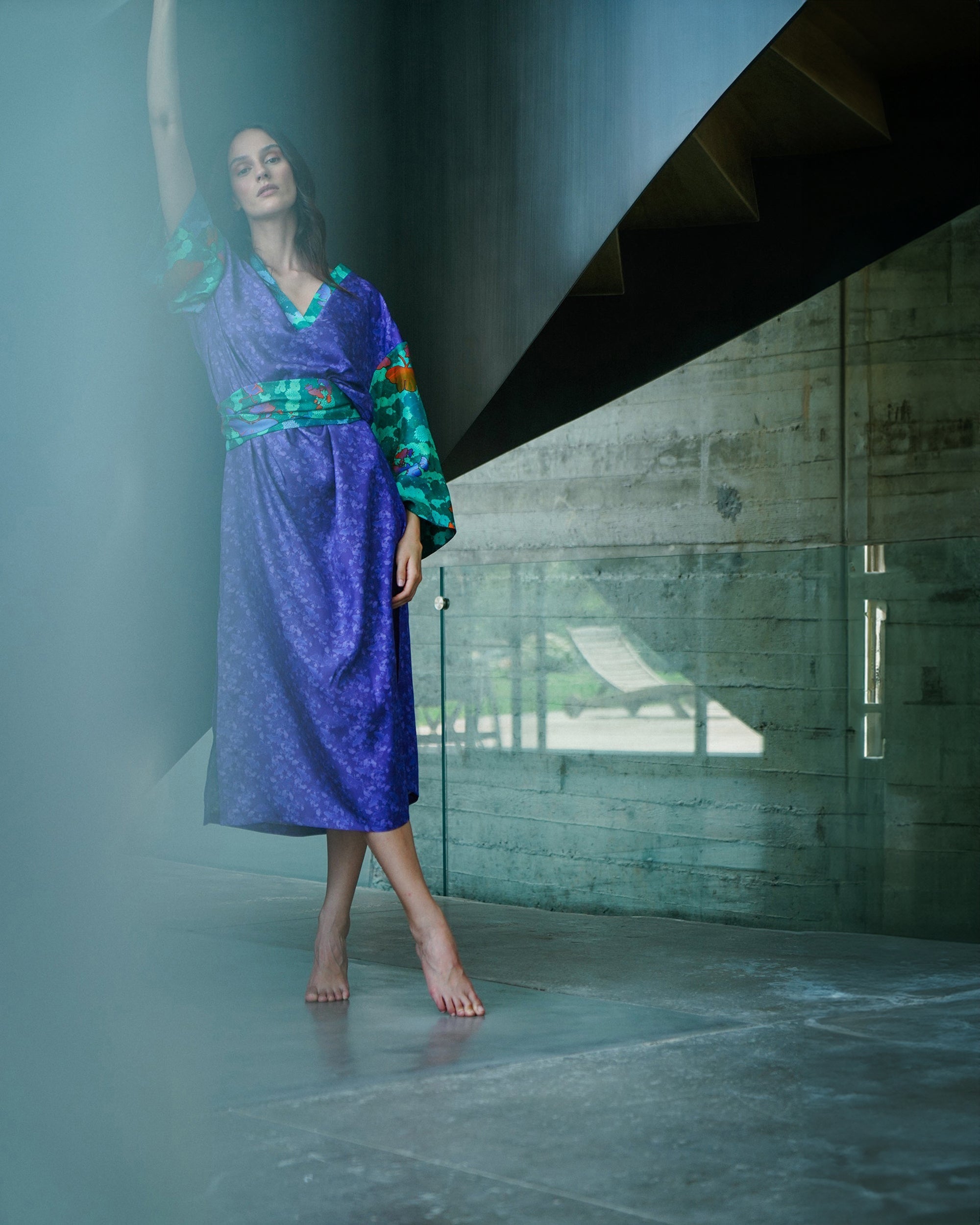 Kyoto Chocho Silk Kaftan