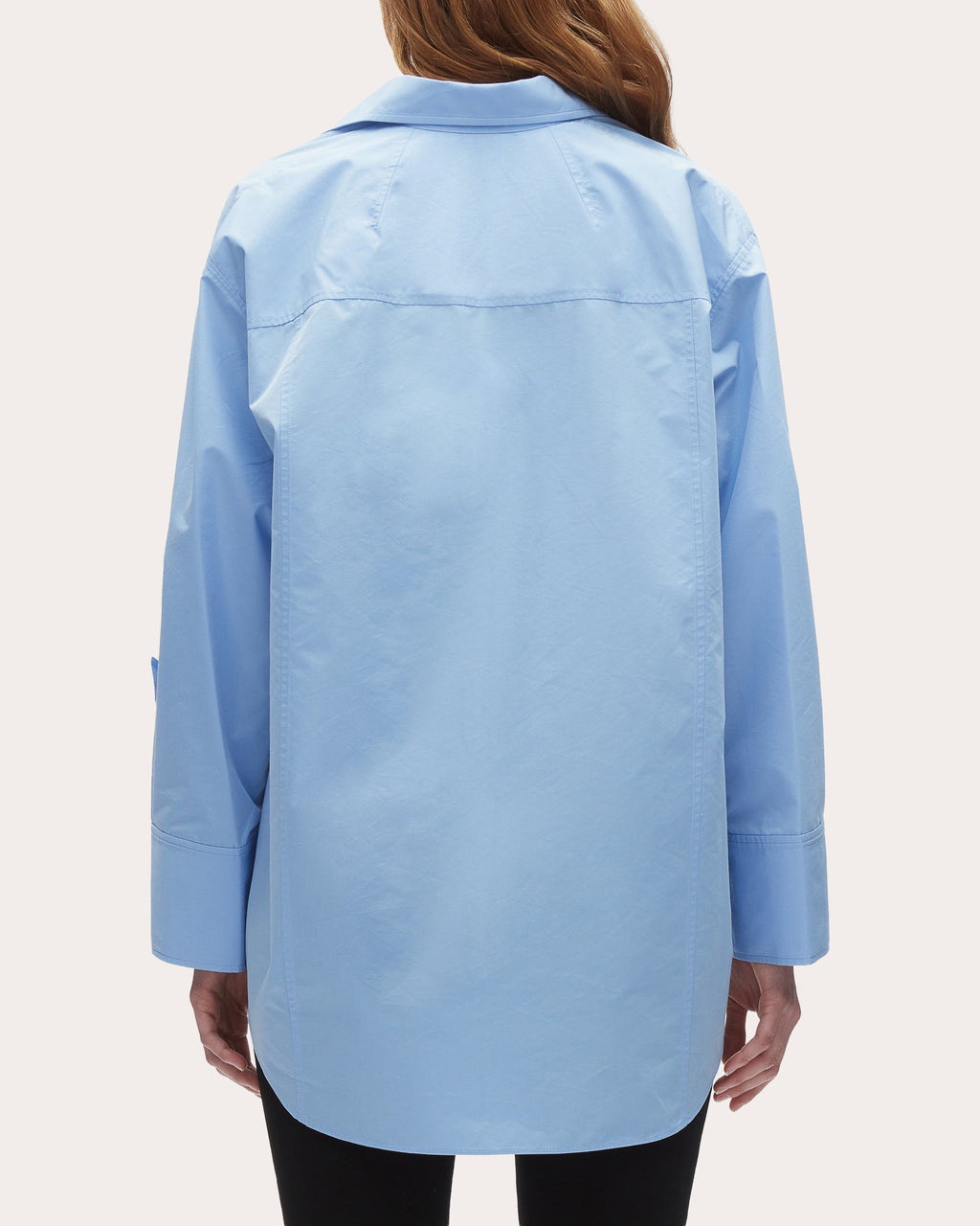 Oversized Ruffle-Trimmed Cotton Blend Shirt