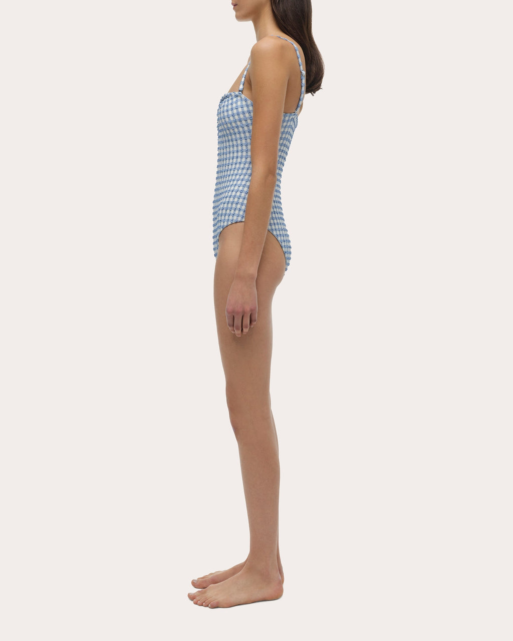 Ottilie Gingham Seersucker Ruched Swimsuit