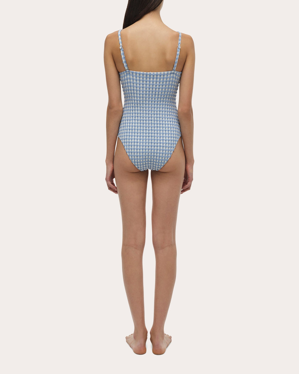 Ottilie Gingham Seersucker Ruched Swimsuit