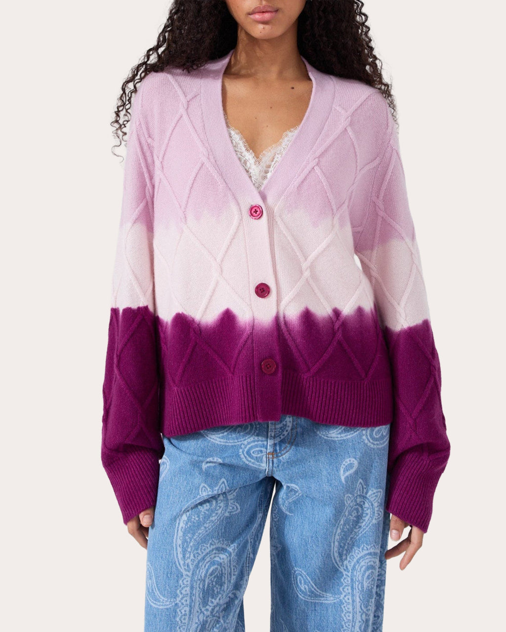 Janis Ombré Cashmere Cardigan