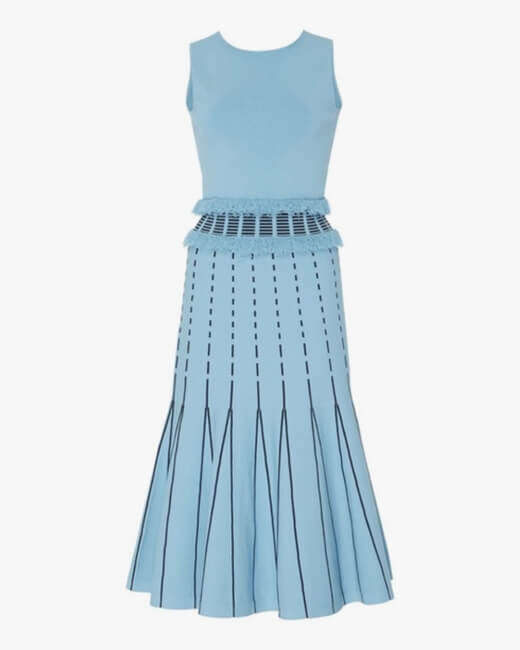 Fringe-Edge Sleeveless Dress