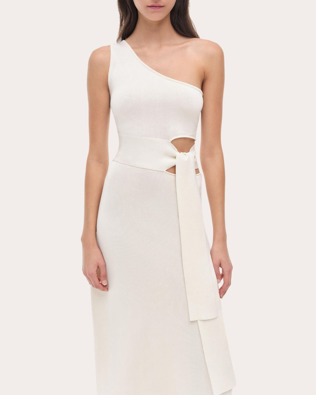 Aurelia Knit Cutout Asymmetric Midi Dress
