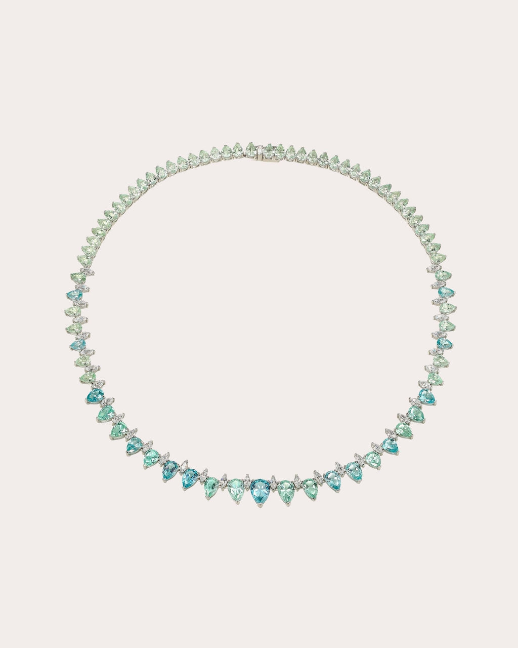 Ocean 18K Gold and Rhodium Vermeil Lab-Grown Multi-Stone Necklace