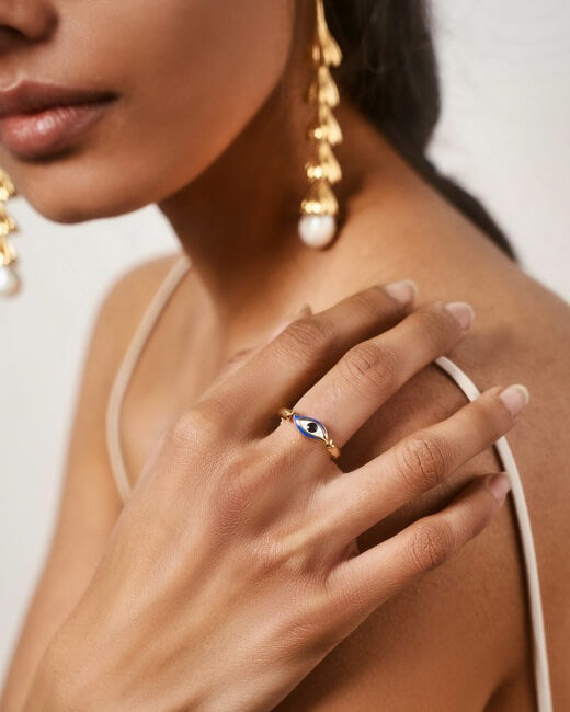 Enamel Eye Ring