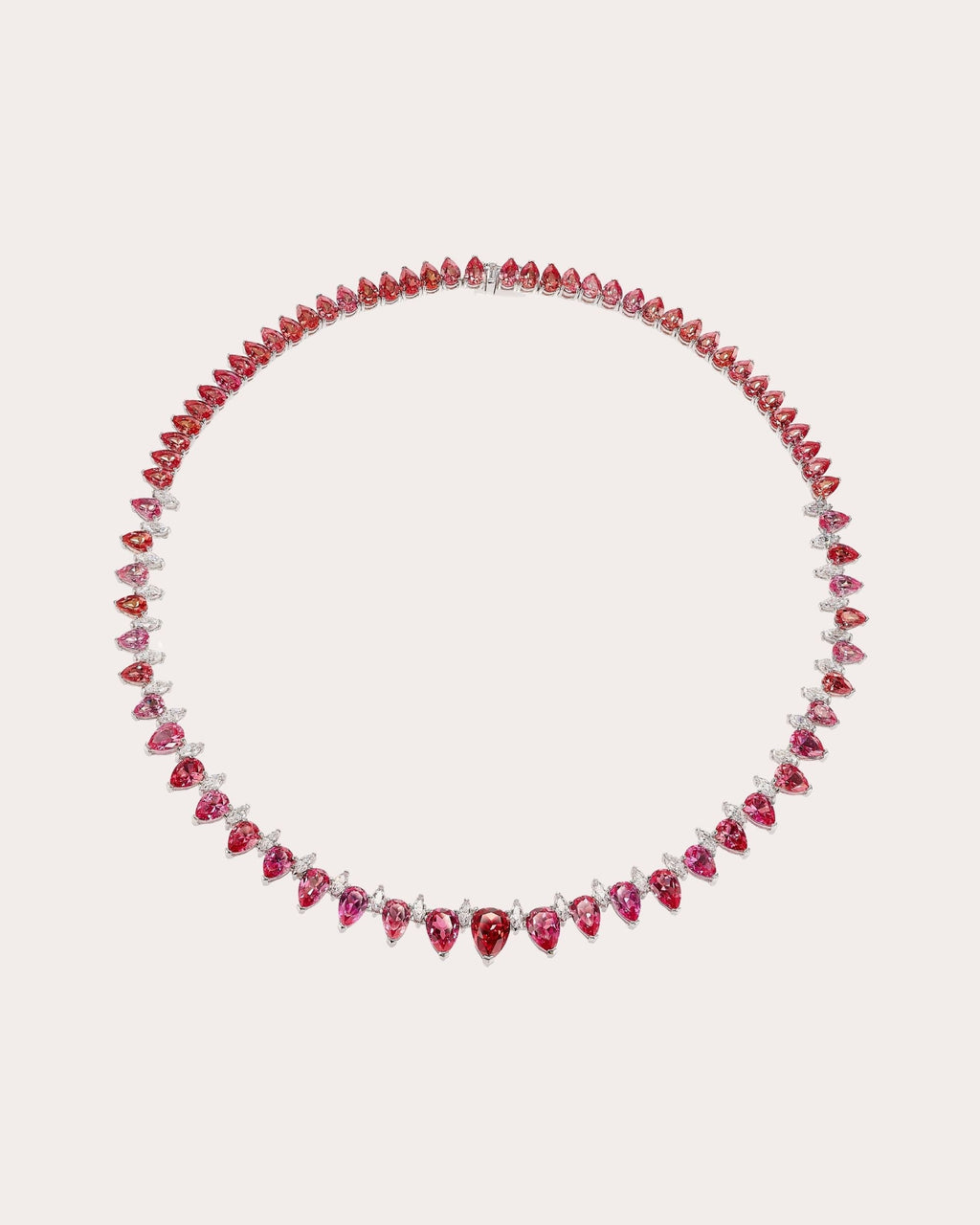 18K Gold Vermeil Lab-Grown Multi Sapphire Necklace