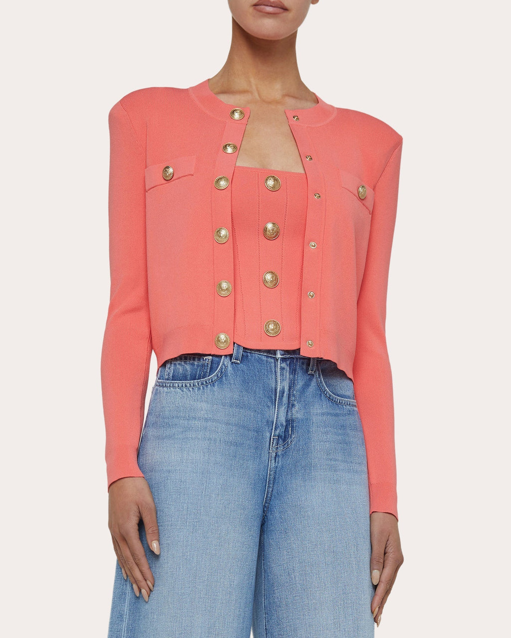 Toulouse Cropped Knit Cardigan