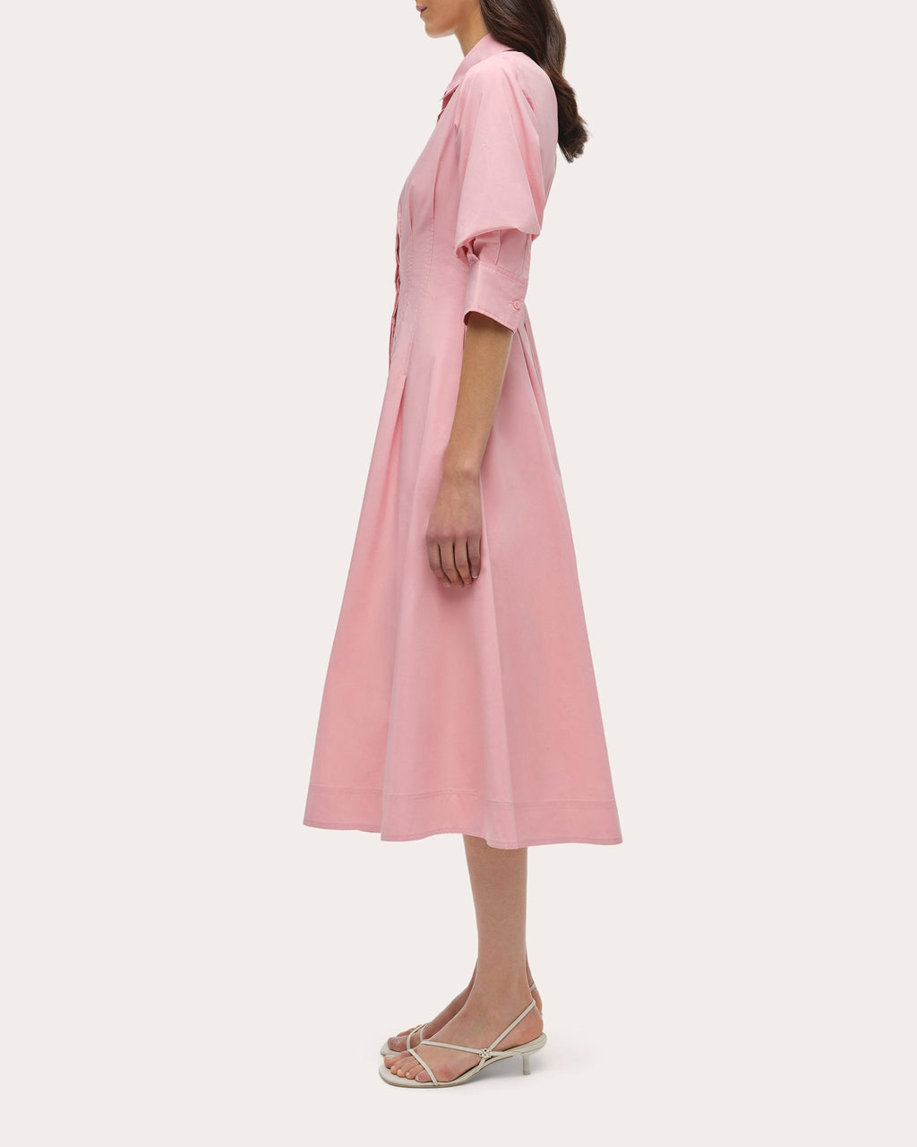 Jazz Poplin Pintuck Midi Dress