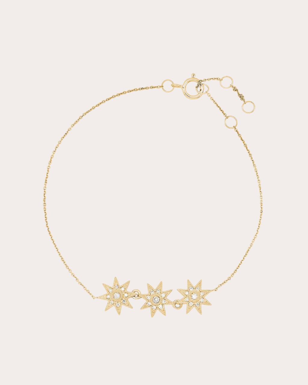 Galaxia 18K Gold Diamond Triple Star Bracelet