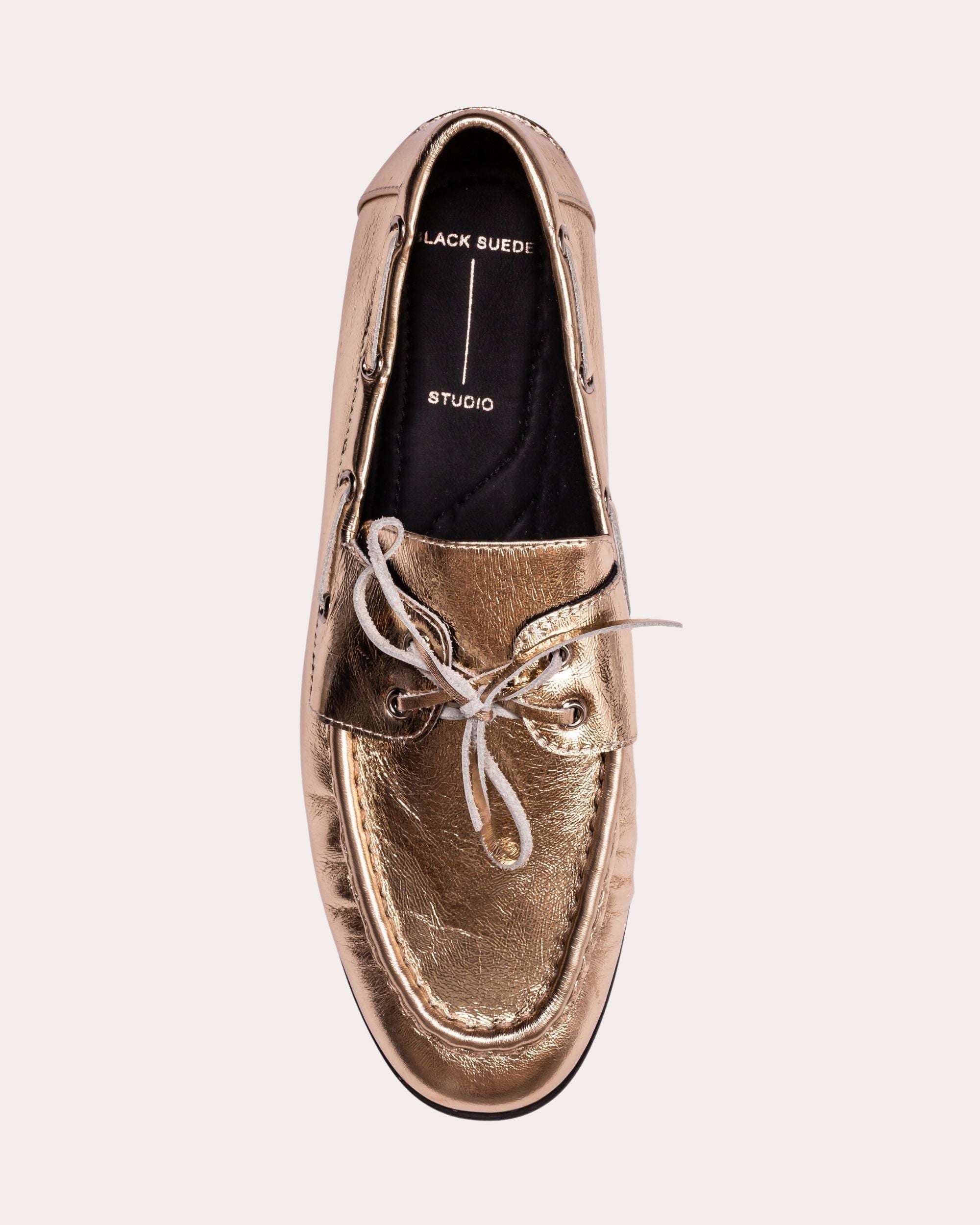 Davy Crinkled Metallic Leather Loafer