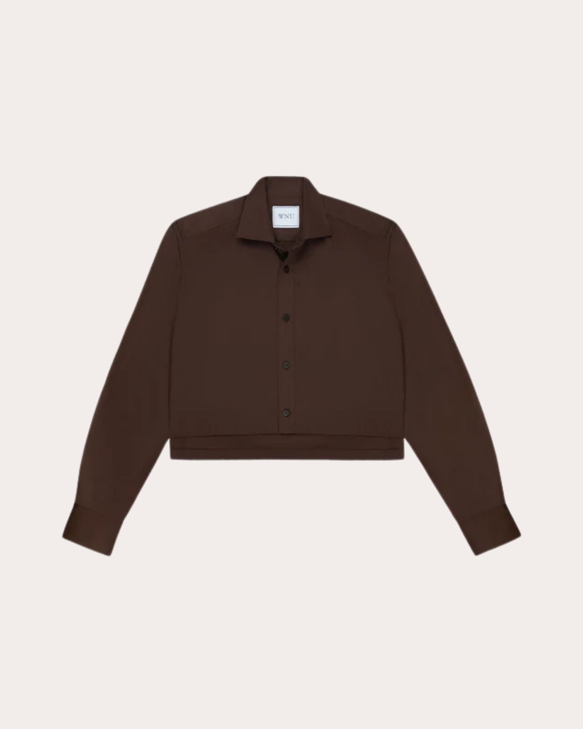 The Cropped Cotton Poplin Button-Up Shirt