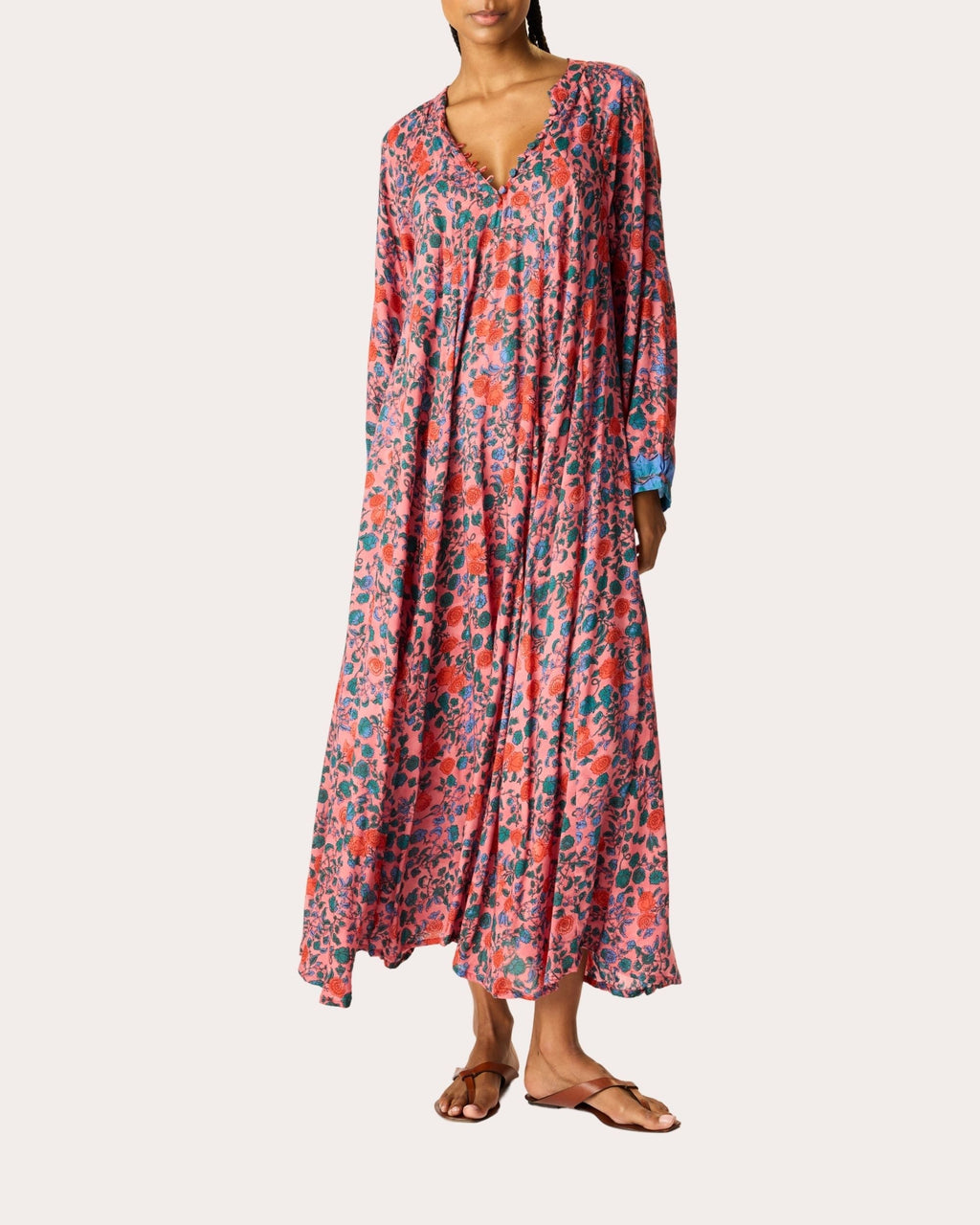 Fiore Floral Pleated Maxi Dress
