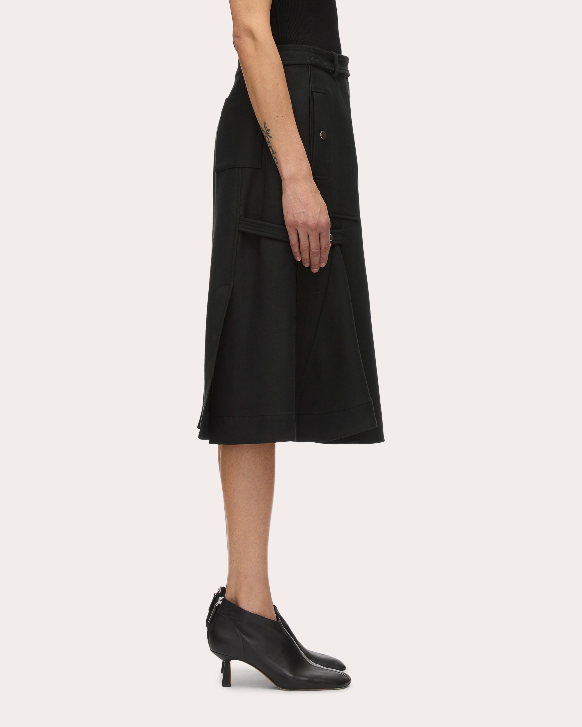 Embellished Cotton Twill Skirt